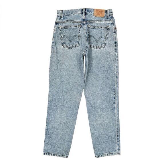 RARE VINTAGE LEVI’S 550s Light Wash Mid-High Waisted Tapered Jeans - Picture 3 of 6